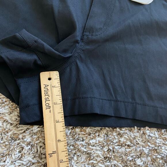 Prana Stretch Zion Halle Short Women's 12 Black 3" Inseam Standard Fit Mid Rise - Picture 10 of 11